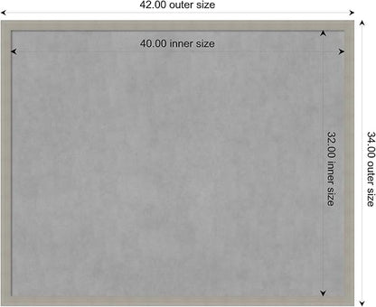 Amanti Art Grey Framed Magnetic Board 34x42 X-Large Vision Board - Image 4