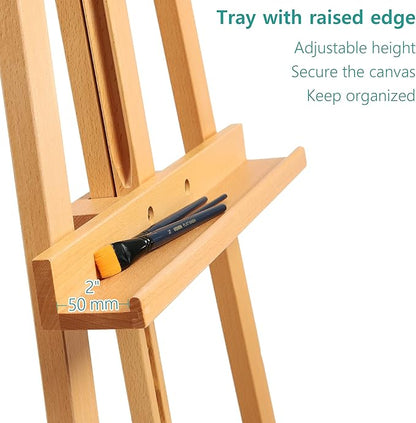 VISWIN Wooden Art Easel for Painting, Adjustable & Foldable Beech Wood Display - Image 6