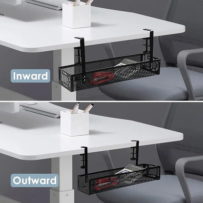 Cable Management, 2 Pack Cable Management Under Desk No Drill, Metal Cord - Image 7