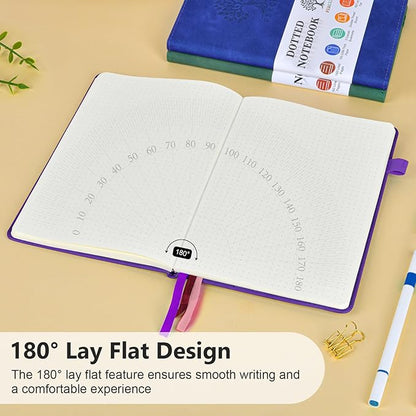 PERCUN Dotted Journal Notebook for Men & Women, 160 Pages Dot Grid notebook for - Image 5