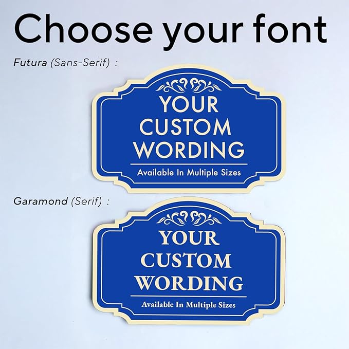 Personalized Custom Decorative Outdoor Metal Signs, Waterproof, Design 2 Blue - Image 9