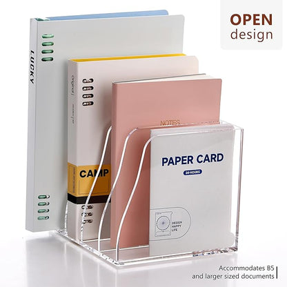 SANRUI Acrylic File Organizer, Compact Desk Organizer - Image 3