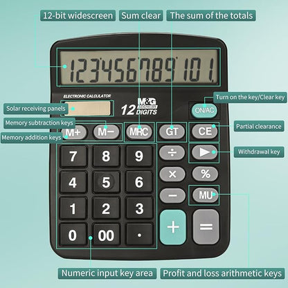 M&G Desk Calculator 12 Digit Office Calculators - Image 4