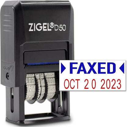 ZIGEL D50 Date Stamp with FAXED by ZIGEL