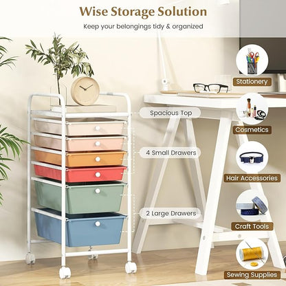 RELAX4LIFE 6-Drawer Rolling Storage Cart - Image 4