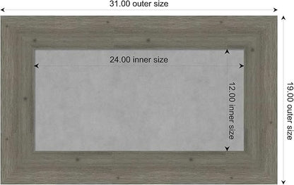 Amanti Art Grey Framed Magnetic Board 19x31 Small Vision Board - Image 3
