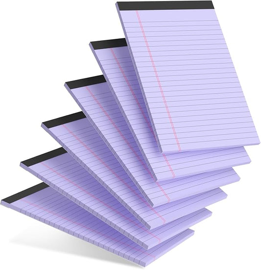 AILZFEI 6pcs Small Legal Pad 5x8 College Ruled Purple Legal Pads Notepads 6 by Unknown