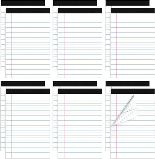 Thboxes 12 Pack Legal Pad 5x8, 360 Sheets Small Note Pad College Ruled Writing by Thboxes
