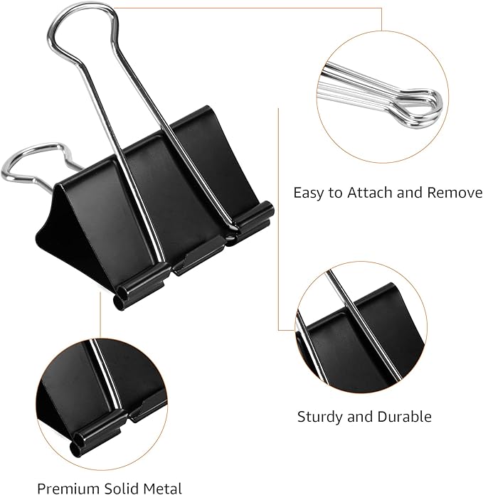 Amazon Basics Sturdy Binder Clips - Image 4