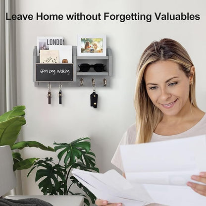 Lwenki Mail and Key Holder – Wall Mount Key Hanger - Image 4