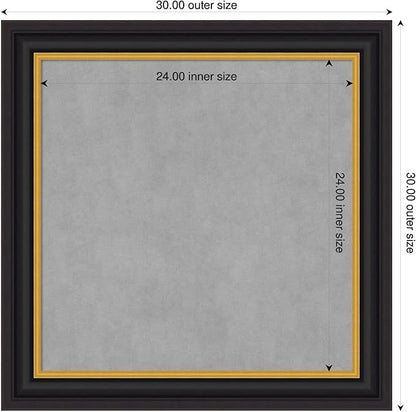 Amanti Art Black Framed Magnetic Board 30x30 Medium Vision Board - Image 2