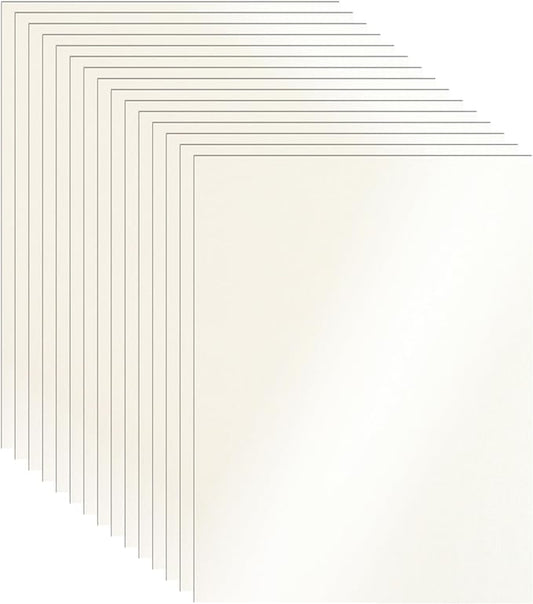 28 Sheets Cream Shimmer Cardstock 8.5 x 11 Ivory Paper, 92lb Premium Off White by Guakicae