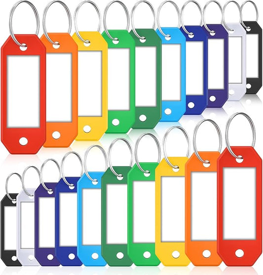 ttstar 20 Pack Hexagon Key Label Tags – Colorful Plastic Key Tags by ttstar
