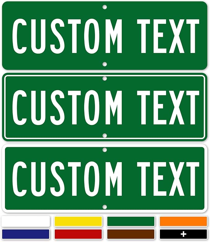 Custom Street Sign, Road Sign, Address Sign, 8 Colors, Reflective Option - Image 2