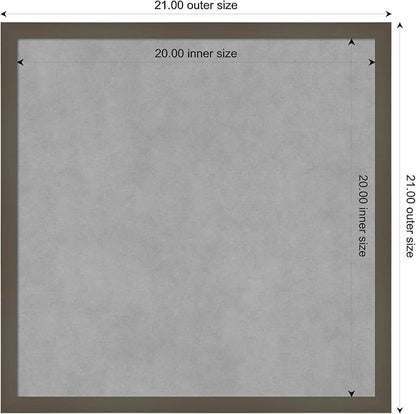 Amanti Art Grey Framed Magnetic Board 21x21 Medium Vision Board - Image 4