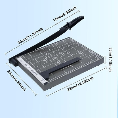 LSINBIU Guillotine Paper Cutter, 12 Sheets Capacity - Image 5