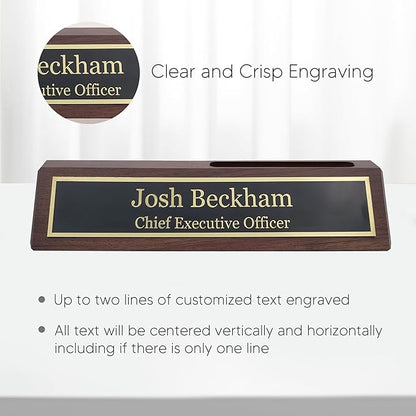 Business Wood Name Plate for Desk | Custom Desk Name Plate Personalized Gift - Image 5