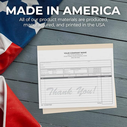 Custom 8.5" x 7" Carbonless NCR Books in 2-Part Duplicate Invoices, Work Orders - Image 5