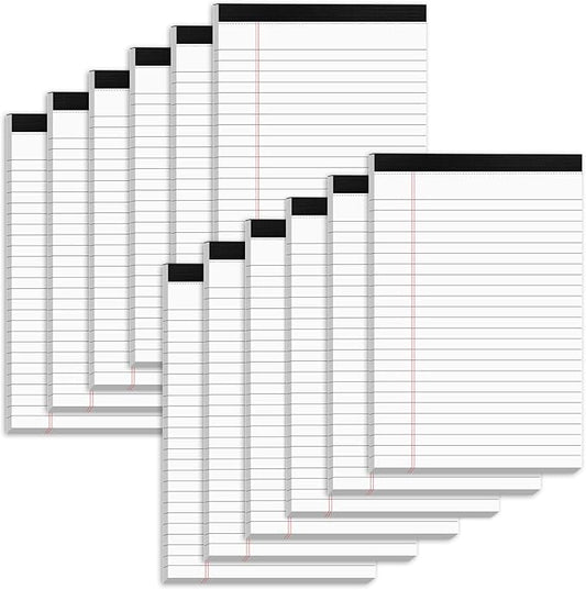 Nichela 5" x 8" Note Pads 12 Pack of Legal Pads 30 Sheets Notepad College Ruled by Nichela