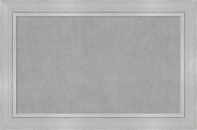Amanti Art Silver Framed Magnetic Board 31x47 Large Vision Board by AmantiArt