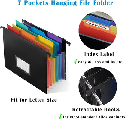 TRANBO 7-Pockets Hanging File Folder - Image 4