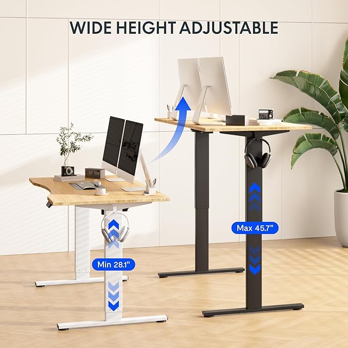 FLEXISPOT EN1 Bamboo One-Piece Standing Desk, 60 x 30 Inches Ergonomic Desk - Image 7