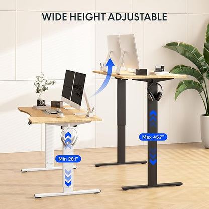 FLEXISPOT EN1 Bamboo Single-Piece Standing Desk, 55 x 28 Inches Ergonomic Desk - Image 7