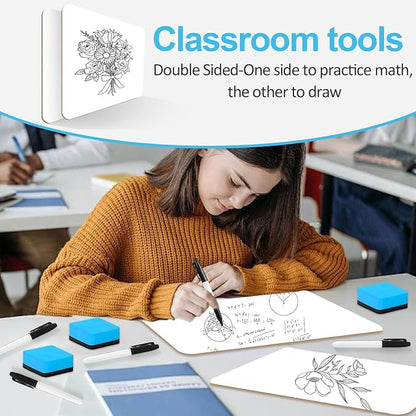 Dry Erase LapBoards, PANDRI 26 Pack Double Sided 12.5 x 9 Inch Whiteboards - Image 7