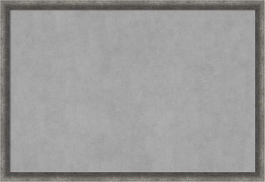 Amanti Art Grey Framed Magnetic Board 26x38 Large Vision Board by AmantiArt