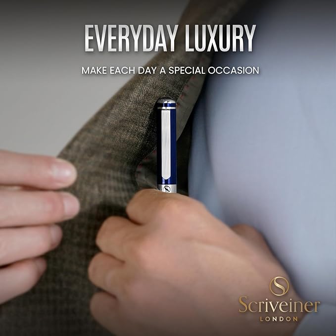 Scriveiner Personalized Midnight Blue Fountain Pen - Image 8