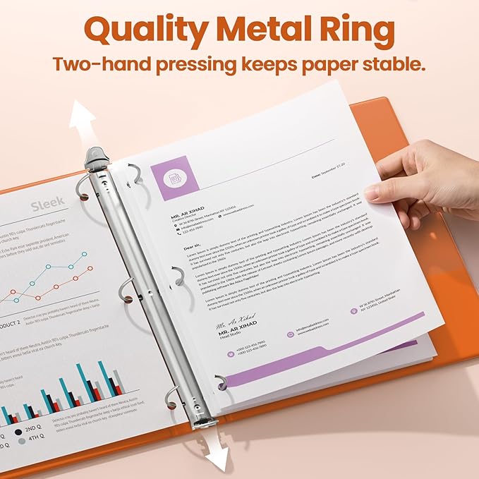SUNEE 3 Ring Binder 2 Inch 1 Pack - Image 2