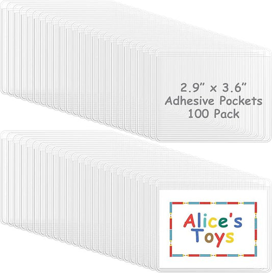 Jeyiour 100 Pcs Label Holders Adhesive Nameplate Pockets Storage Bin Labels by Jeyiour