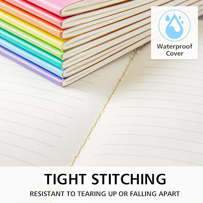 feela 80 Pack Composition Notebooks Bulk, Kraft Cover Lined Blank College Ruled - Image 4