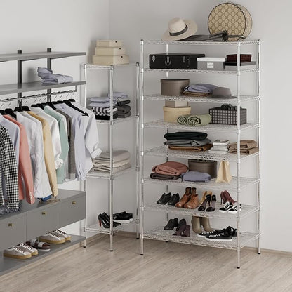 Regal Altair 24" Deep x 42" Wide x 86" Height Wire Shelving Kit | 8-Tier | NSF - Image 5