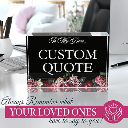Personalized Gifts, Custom Quote Block Letter Board, Crystal-Clear Acrylic - Image 5