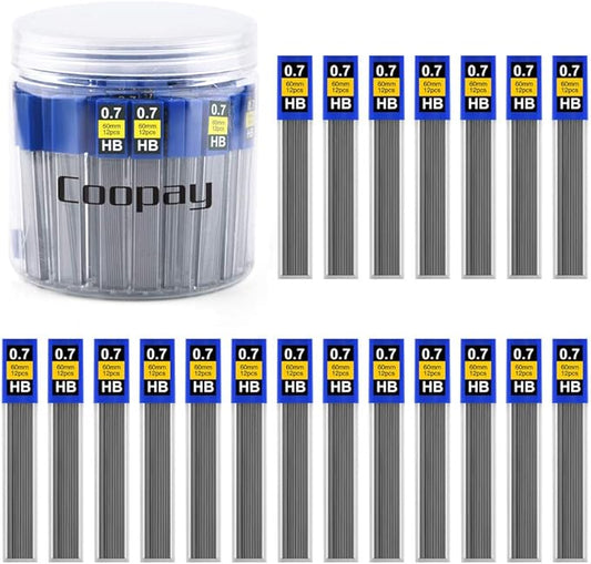 Coopay 600 Pieces Lead Refills 0.7 mm HB Break Resistant Mechanical Pencil by Coopay