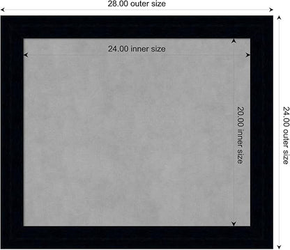 Amanti Art Black Framed Magnetic Board 24x28 Medium Vision Board - Image 3