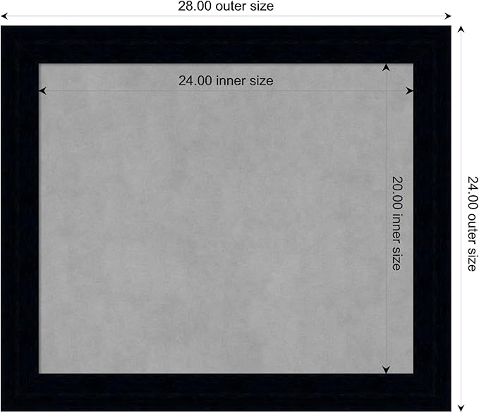 Amanti Art Black Framed Magnetic Board 24x28 Medium Vision Board - Image 4