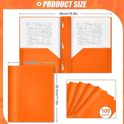 Lincia 100 Pcs Plastic Folders - Image 2