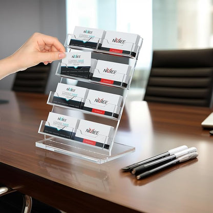 NIUBEE Acrylic Business Card Holder 8 Slots - Image 7