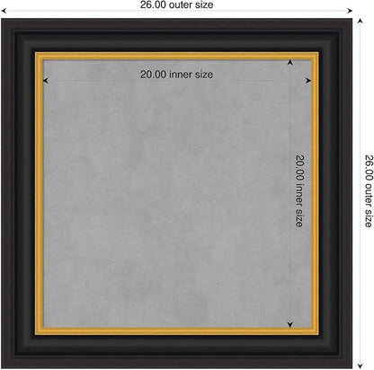 Amanti Art Black Framed Magnetic Board 26x26 Medium Vision Board - Image 2