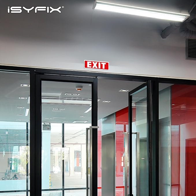 iSYFIX Exit Sign – 2 Pack 12x4 Inch – 100% Rust Free .040 Aluminum Signs - Image 2