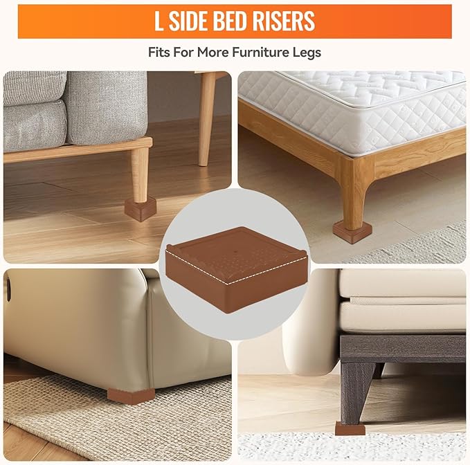 shouwuhho Furniture Risers, 12 Pack Bed Risers - Image 4