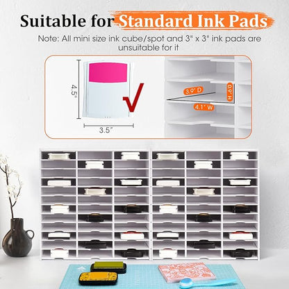 Krafetto 2 Pack 36 Grids Ink Pad Storage Rack, Wall-mountable Stamp Pad - Image 3
