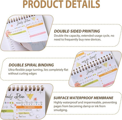 Tlenpo To Do List Notebook Pad, Daily Planner Notepad, 60 Sheets Double Sided - Image 3
