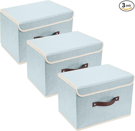 TYEERS Collapsible Storage Boxes, Washable Fabric Storage Bins by StorageOrganization