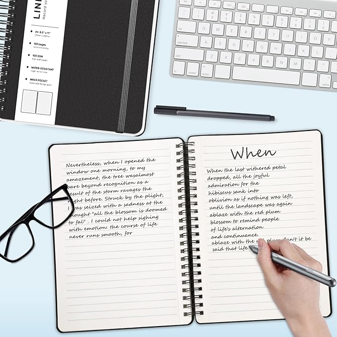 Lined Spiral Journal Notebook, A4 Spiral Notebook, 8.5''×11'' 100GSM Thick - Image 3