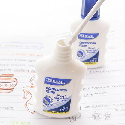 BAZIC Products Correction Fluid, Foam Brush Applicator, Corrections Pen - Image 6
