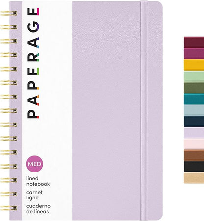PAPERAGE Lined Spiral Journal Notebook, 160 Pages, Hardcover Journal by PAPERAGE