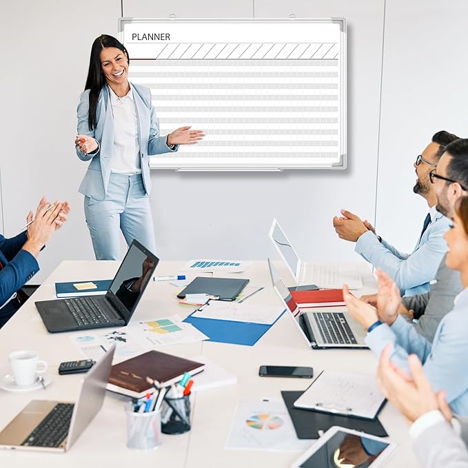 Lincia 36 x24 Make Ready Board Aluminum Frame Dry Erase Board - Image 5